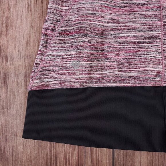 Lululemon Womens Sz 6 Runderful 1/2 Zip Space Dye Camo Berry Rumble Multi Black - Picture 9 of 13
